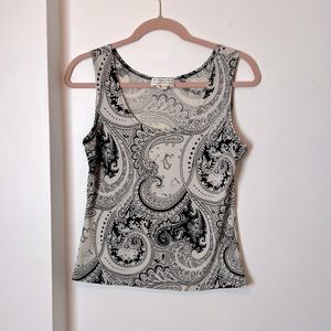 Black & white design tank top